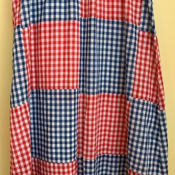 Vintage Beautiful Gingham Check Patchwork Maxi Handmade Sleeveless Maxi Dress S - Picture 5 of 17